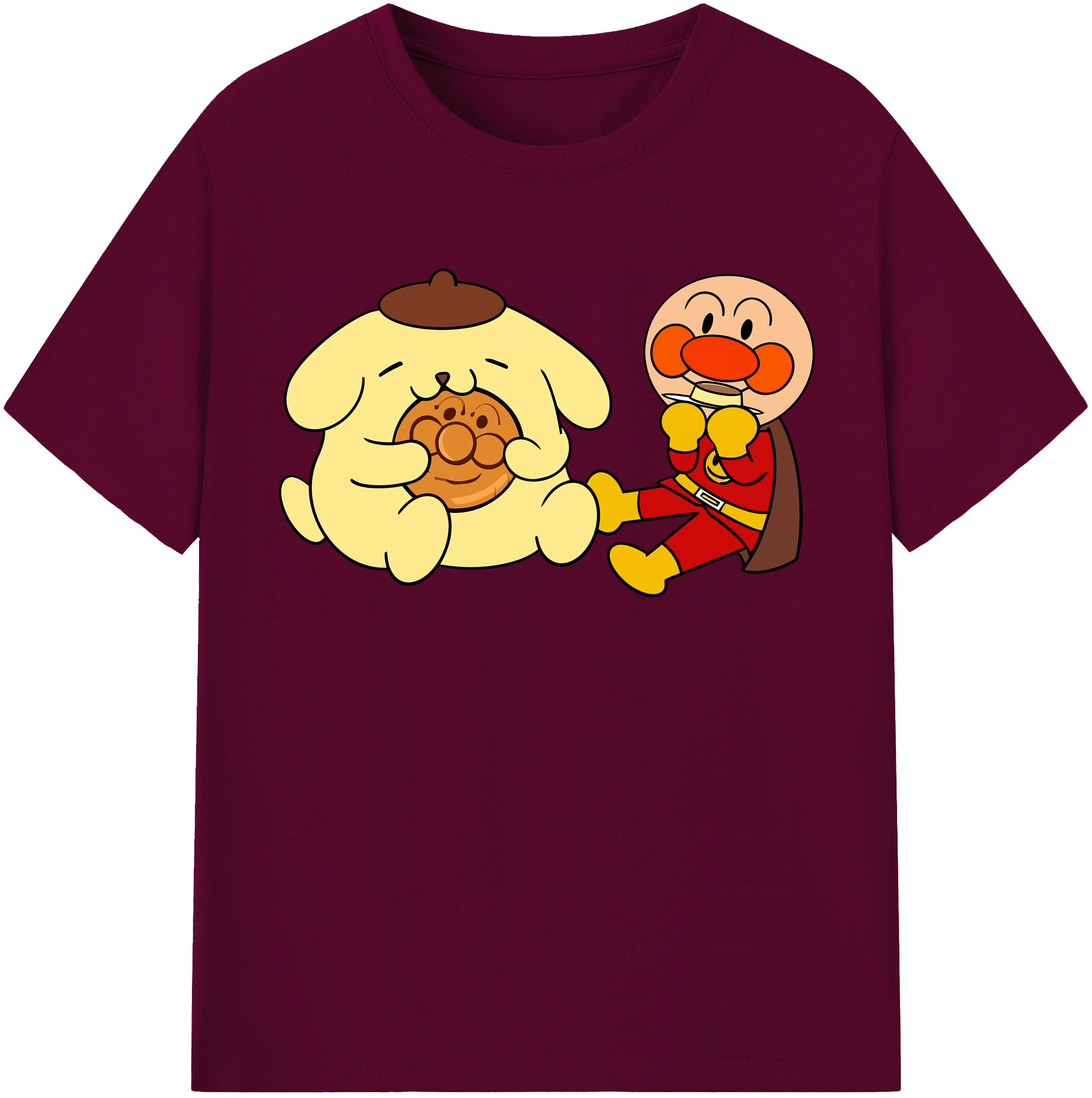 （画像用） アンパンマン Anpanman レディースカジュアルプリントTシャツ（綿100％）